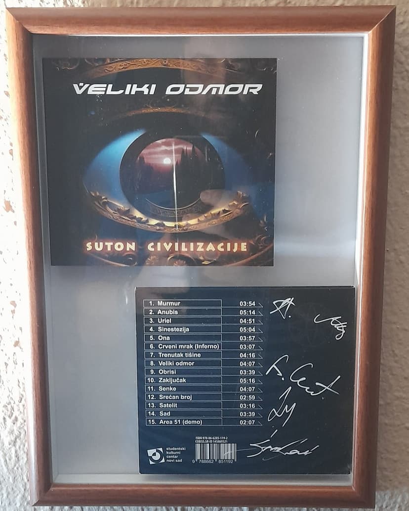 Signed Suton Civilizacije Album Artwork by Veliki Odmor